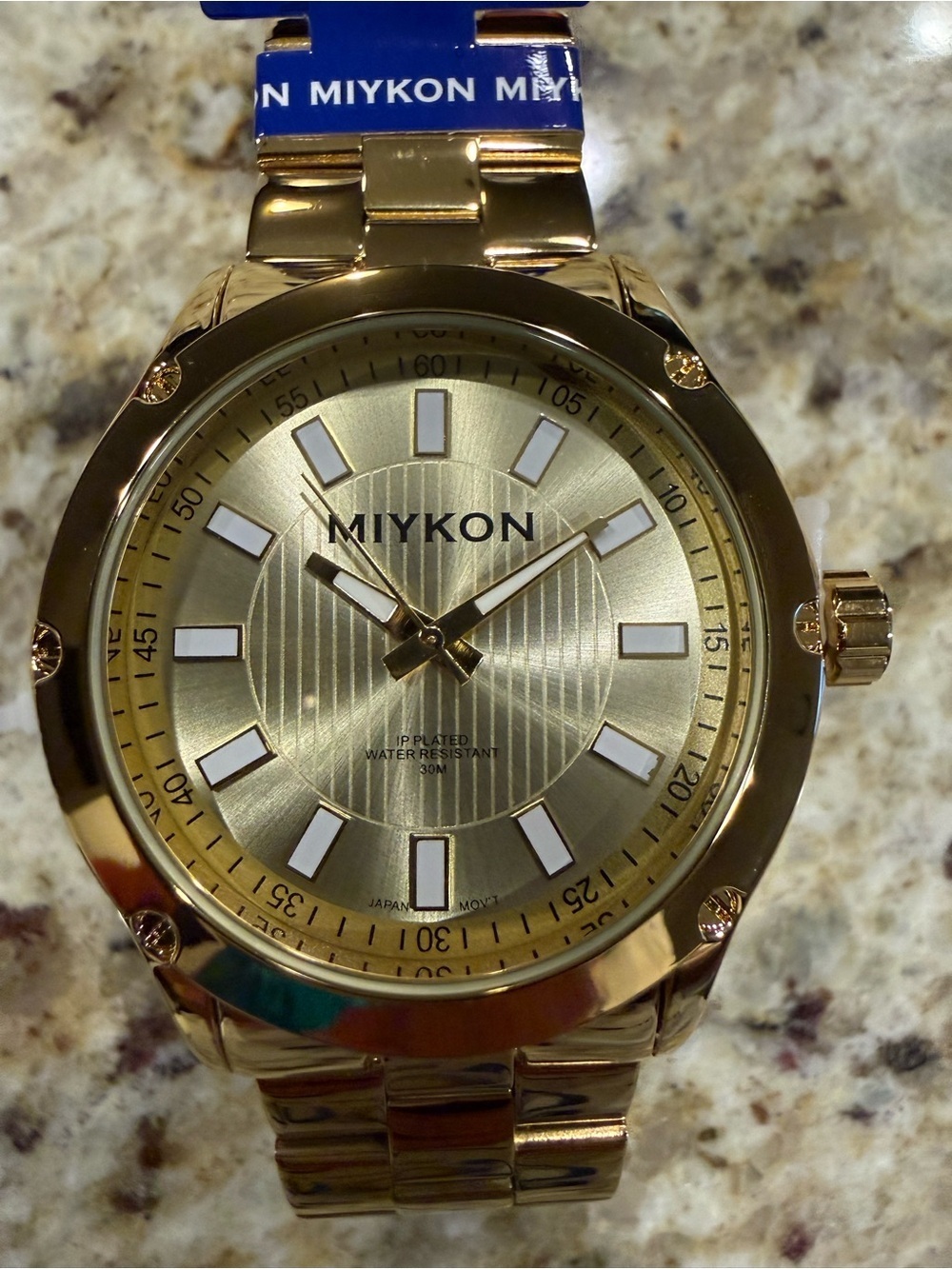MIYKON Women's Gold Tone Stainless Steel Quartz Watch - 30m Water-Resistant